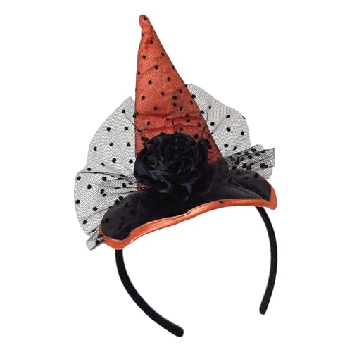 XAGMODSHN Hexen-Stirnband, Halloween-Haarschmuck für Kinder und Erwachsene, empfindliche Haut, leicht, Party-Kostüm, Hexen-Kopfbedeckung für Kinder von XAGMODSHN