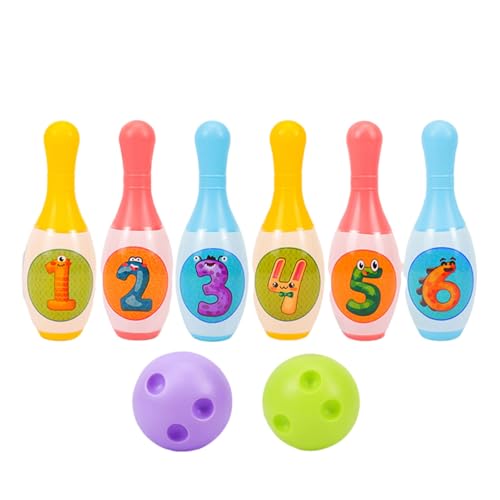 XAGMODSHN Kids Bowling Toy Set Indoor Outdoor Bowling Play 6 Pins 2Bowling Balls Bildungsgeburtstagsfeier Strümpfe Stuff Geschenk XAGMODSHN Kids Bowling Toy Set Indoor Outdoor Bowling Play 6 Pins 2Bowling Balls Bildungsgeburtstagsfeier Strümpfe Stuff Geschenk von XAGMODSHN