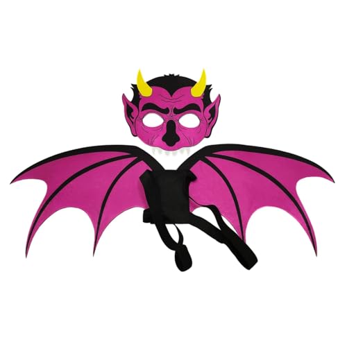 XAGMODSHN Kinder Halloween Party Fledermausflügelmaske 2pcs Set Vlies Stoff Kostüm Rollenspiel Ausrüstung Sicher Für Kinder Halloween Kostüm Set XAGMODSHN Kinder Halloween Party Fledermausflügelmaske 2pcs Set Vlies Stoff Kostüm Rollenspiel Ausrüstung Sicher Für Kinder Halloween Kostüm Set von XAGMODSHN