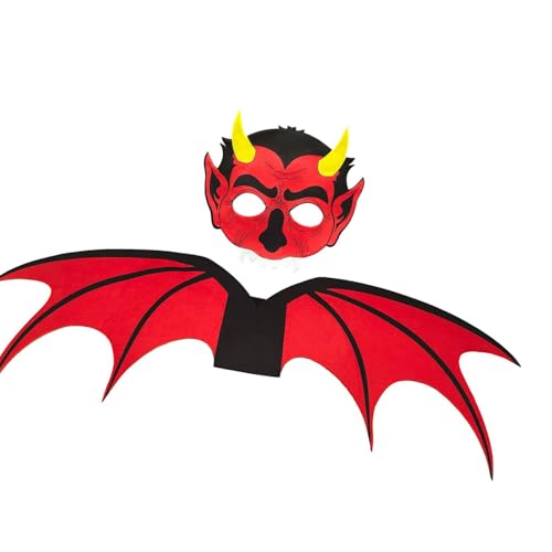 XAGMODSHN Kinder Halloween Party Fledermausflügelmaske 2pcs Set Vlies Stoff Kostüm Rollenspiel Ausrüstung Sicher Für Kinder Halloween Kostüm Set XAGMODSHN Kinder Halloween Party Fledermausflügelmaske 2pcs Set Vlies Stoff Kostüm Rollenspiel Ausrüstung Sicher Für Kinder Halloween Kostüm Set von XAGMODSHN