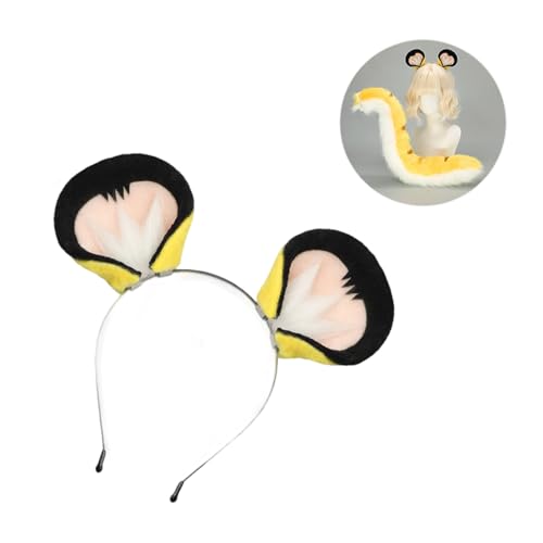 XAGMODSHN Kostüm Rollenspiel Animal Ohr Stirnband Weiche Halloween Kosmetikparty Anime Enthusiasten Komfort Kleidung Day Night Event Unisex Anime Inspirierte Tigers Stirnband von XAGMODSHN