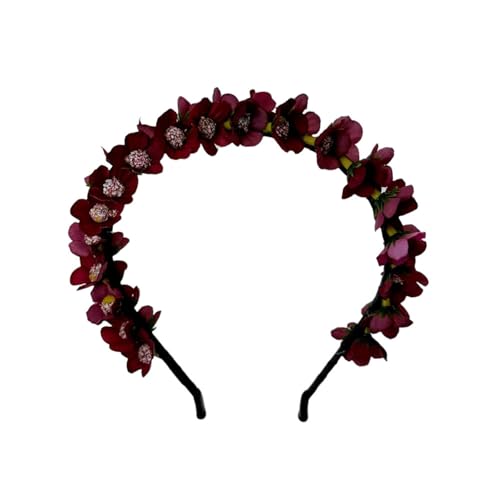 XAGMODSHN Künstliche Blumenstirnbänder Halloween Hair Band Rose Kopfstück Blumenhaarzubehör Für Cosplay Party Lässige Outdoor Accessoires von XAGMODSHN