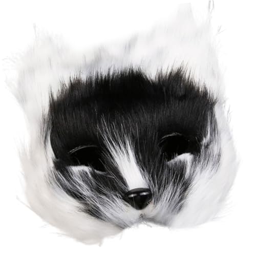 XAGMODSHN Kunststoff Langhaarfüchse Party Maske Leichtes Unisex Kostümzubehör Für Bälle Bühnenshows Und Rollenspiele Easy Clean Foxes Halbgesicht Party Maske von XAGMODSHN