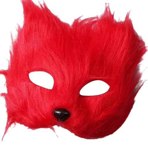 XAGMODSHN Kunststoff Langhaarfüchse Party Maske Leichtes Unisex Kostümzubehör Für Bälle Bühnenshows Und Rollenspiele Easy Clean Foxes Halbgesicht Party Maske XAGMODSHN Kunststoff Langhaarfüchse Party Maske Leichtes Unisex Kostümzubehör Für Bälle Bühnenshows Und Rollenspiele Easy Clean Foxes Halbgesicht Party Maske von XAGMODSHN