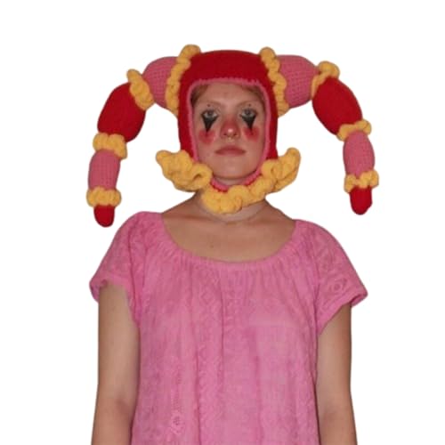 XAGMODSHN Lustiger Clown-Strickhut für Halloween, Party, Festival, Neuheit Hut Frauen Party Kostüm Kopfbedeckung, Rot, gemischte Farben, 1 XAGMODSHN Lustiger Clown-Strickhut für Halloween, Party, Festival, Neuheit Hut Frauen Party Kostüm Kopfbedeckung, Rot, gemischte Farben, 1 von XAGMODSHN