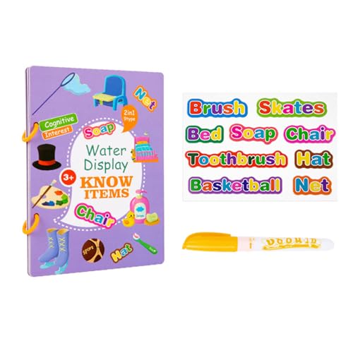 XAGMODSHN Malen Von Watercoloring Spielzeug Mit Wasser Malbuch Und Wasserstift Für Kinder Themen Wassering Buch Für Kleinkindkunsthandwerk von XAGMODSHN