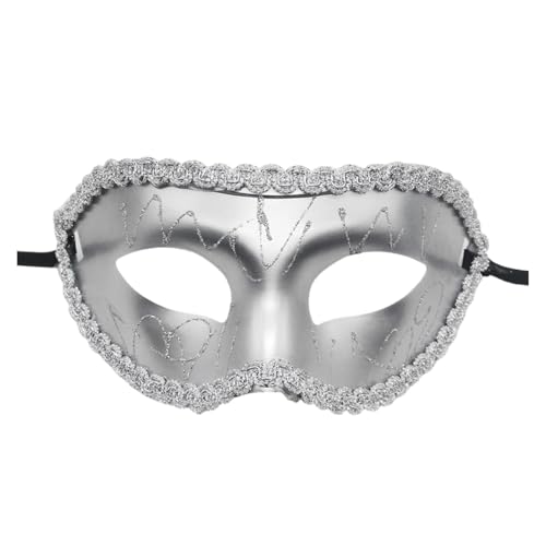 XAGMODSHN Maskerade, halbes Gesicht, handbemalt, Halloween-Kostüm, Zubehör für Damen und Herren, Maskerade, Halloween, Cosplay, verstellbarer Riemen XAGMODSHN Maskerade, halbes Gesicht, handbemalt, Halloween-Kostüm, Zubehör für Damen und Herren, Maskerade, Halloween, Cosplay, verstellbarer Riemen von XAGMODSHN