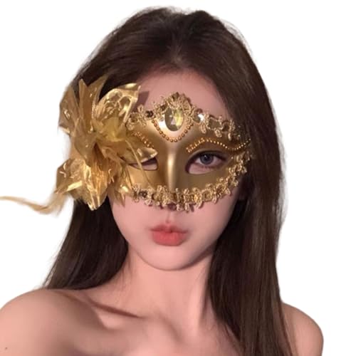 XAGMODSHN Maskerades Halbgesichts-Augenmaske, Venezianer-Maske, Halloween-Kostüm, Maske, Unisex, Geschenke, Maskeraden für Damen und Herren XAGMODSHN Maskerades Halbgesichts-Augenmaske, Venezianer-Maske, Halloween-Kostüm, Maske, Unisex, Geschenke, Maskeraden für Damen und Herren von XAGMODSHN