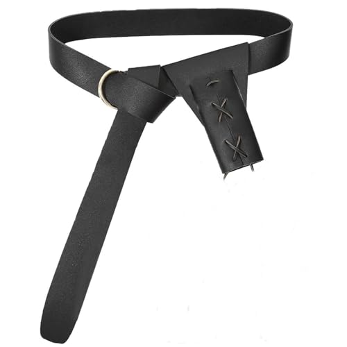 XAGMODSHN Mittelalterlicher Piraten-Ledergürtel, Schwerter, Frösche, Rock, Wanderungen, Renaissances-Kostüm, Zubehör, Halloween, Ritter, Pirat, Cosplay, Halloween, Cosplay-Kostüm von XAGMODSHN