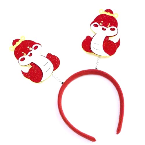 XAGMODSHN Modisches Schlangen-Stirnband mit Schleifen, Cosplay-Kostüm, Kopfschmuck, Party-Kopfbedeckung für Neujahrspartys und Festival-Event von XAGMODSHN