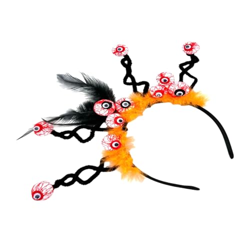 XAGMODSHN Pfeifenreiniger, Augapfel-Haarreif für Erwachsene und Kinder, Party-Requisiten, Stirnband, Cosplay, Kostüm, gruseliges Haarband, Halloween-Zubehör von XAGMODSHN