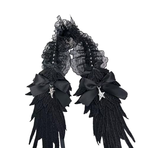 XAGMODSHN Punk Anime Maid Stirnband Mit Engelsflügel Spitzenverkleidungs Kopfbuch Kostüm Haarband Für Frauen Mädchen Besonderer Anlass XAGMODSHN Punk Anime Maid Stirnband Mit Engelsflügel Spitzenverkleidungs Kopfbuch Kostüm Haarband Für Frauen Mädchen Besonderer Anlass von XAGMODSHN