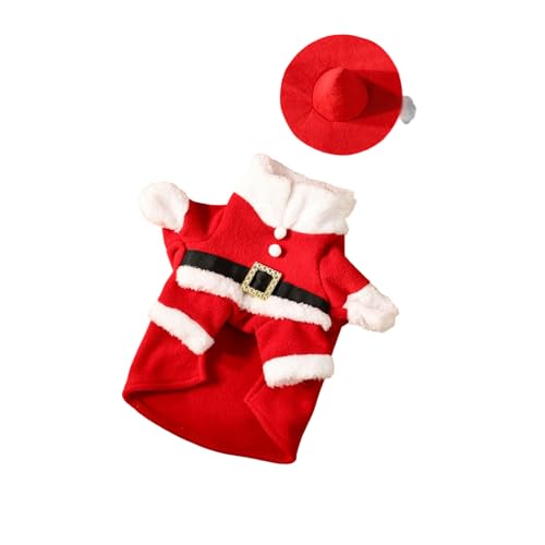 XAGMODSHN Rote Häkel Santa Gänse Kostüm Softgarn Outfit Saisonale Hofdekoration Handgefertigtes Santa Animal Costumes Festival Rasengänsedekoration von XAGMODSHN