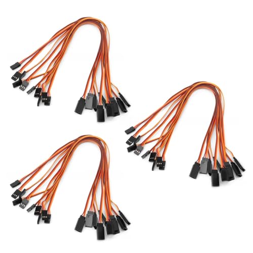 XAGMODSHN Servo-Verlängerungskabel, 300 mm, Stecker auf Buchse, 30 Stück, für ferngesteuertes Boot, Auto, Boot, Zubehör, Verlängerungsdraht, Fahrzeuge XAGMODSHN Servo-Verlängerungskabel, 300 mm, Stecker auf Buchse, 30 Stück, für ferngesteuertes Boot, Auto, Boot, Zubehör, Verlängerungsdraht, Fahrzeuge von XAGMODSHN