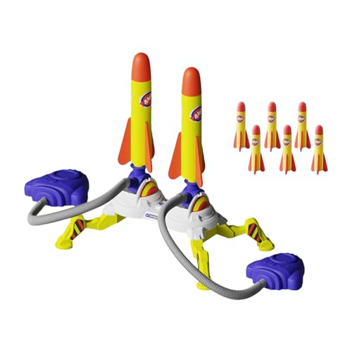 XAGMODSHN Spacecraft Launchers Toy Geschenke Für Kinder Von 5 Jahren Und Auf Sich Selbst Startete Spielzeug Mit Pumpen Dunklen Outdoor Spiel Leuchtet von XAGMODSHN