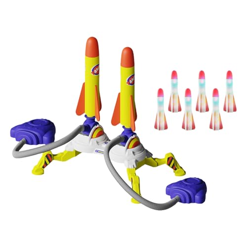 XAGMODSHN Spacecraft Launchers Toy Geschenke Für Kinder Von 5 Jahren Und Auf Sich Selbst Startete Spielzeug Mit Pumpen Dunklen Outdoor Spiel Leuchtet von XAGMODSHN