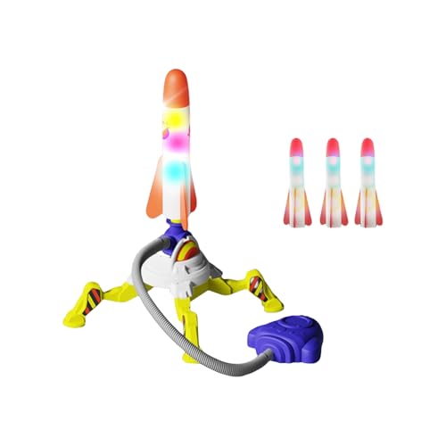 XAGMODSHN Spacecraft Launchers Toy Geschenke Für Kinder Von 5 Jahren Und Auf Sich Selbst Startete Spielzeug Mit Pumpen Dunklen Outdoor Spiel Leuchtet von XAGMODSHN