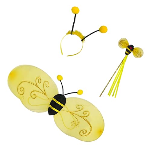 XAGMODSHN Tierflügel-Cosplay-Kostüm für Damen, Kindergeburtstag, Maskerade, Partys, Halloween, Tierflügel-Kostüm, Stirnband, Zauberstab XAGMODSHN Tierflügel-Cosplay-Kostüm für Damen, Kindergeburtstag, Maskerade, Partys, Halloween, Tierflügel-Kostüm, Stirnband, Zauberstab von XAGMODSHN