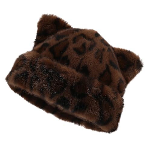 XAGMODSHN Übergroßer Kätzchenhut Mit Ohr Leoparden Druck Skihut Pelzige Cartoon Foto Requisiten Freien Kopfverpackung Für Halloween XAGMODSHN Übergroßer Kätzchenhut Mit Ohr Leoparden Druck Skihut Pelzige Cartoon Foto Requisiten Freien Kopfverpackung Für Halloween von XAGMODSHN