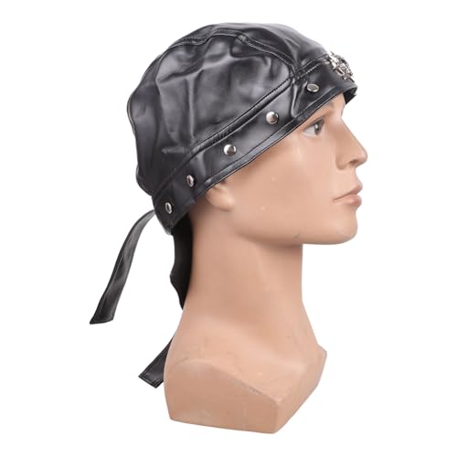 XAGMODSHN Verstellbare PU Lederschädel Kopfbedeckung Mit Strasssteinen Für Piratenkostümpartys & Cosplay Kollektionen Verstellbare Punks Kostüm Kopfbedeckung XAGMODSHN Verstellbare PU Lederschädel Kopfbedeckung Mit Strasssteinen Für Piratenkostümpartys & Cosplay Kollektionen Verstellbare Punks Kostüm Kopfbedeckung von XAGMODSHN