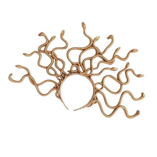 XANHOY Halloween-Schlangen-Stirnbänder, Krone, Schlangen-Kopfbedeckung, übergroßes Haarband, metallische Haarbänder, Ruf-Party-Requisiten XANHOY Halloween-Schlangen-Stirnbänder, Krone, Schlangen-Kopfbedeckung, übergroßes Haarband, metallische Haarbänder, Ruf-Party-Requisiten von XANHOY