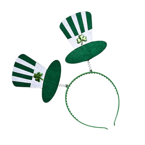 XANHOY Irischer Haarreif, Karneval, Requisiten, Kopfschmuck, rutschfest, Kleeblatt-Hut, Designs für St. Patricks, Party, Feier XANHOY Irischer Haarreif, Karneval, Requisiten, Kopfschmuck, rutschfest, Kleeblatt-Hut, Designs für St. Patricks, Party, Feier von XANHOY