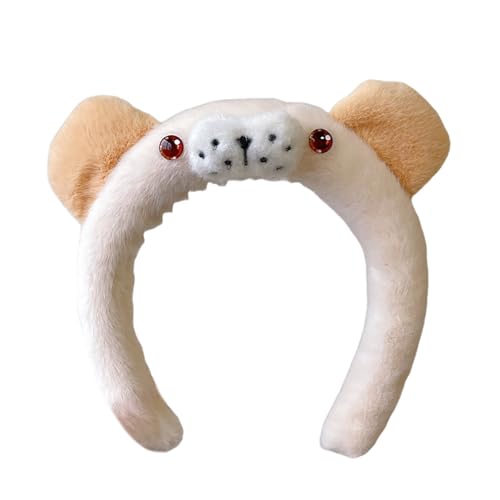 XANHOY Pelziger Plüsch-3D-Tier-Haarreif für weibliche Gesichtswäsche und Make-up, Haarband, Party, Kostüm, Zubehör, Karneval, Kopfbedeckung XANHOY Pelziger Plüsch-3D-Tier-Haarreif für weibliche Gesichtswäsche und Make-up, Haarband, Party, Kostüm, Zubehör, Karneval, Kopfbedeckung von XANHOY