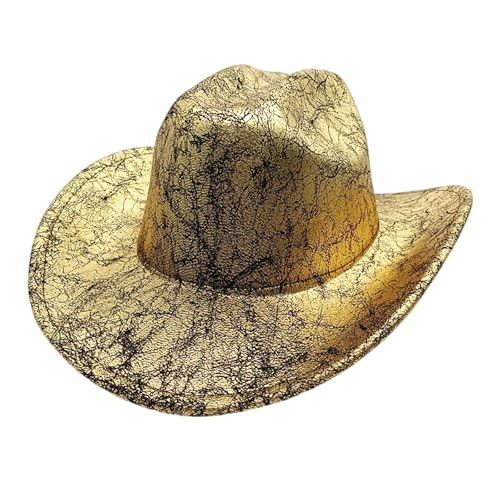 XANHOY Western PU Hut mit großen Krempen und dekorativer Retro-Textur für Kostümbegeisterte und Cosplay-Partyzubehör XANHOY Western PU Hut mit großen Krempen und dekorativer Retro-Textur für Kostümbegeisterte und Cosplay-Partyzubehör von XANHOY