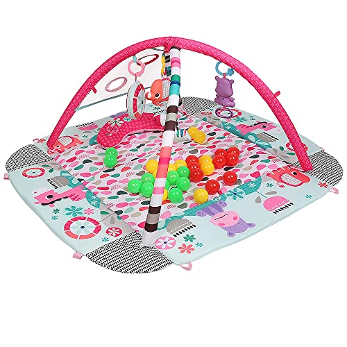 XANNI 2-in-1 Krabbeldecke für Babys, Krabbeldecke und Spielmatte für Neugeborene mit Musik und Licht, Spielbogen aus Schaumstoff, 30 bunte Bälle, großes Fitnessstudio für Neugeborene XANNI 2-in-1 Krabbeldecke für Babys, Krabbeldecke und Spielmatte für Neugeborene mit Musik und Licht, Spielbogen aus Schaumstoff, 30 bunte Bälle, großes Fitnessstudio für Neugeborene von XANNI