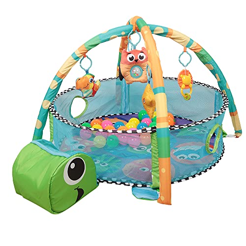 XANNI 2-in-1 Krabbeldecke für Babys, Krabbeldecke und Spielmatte für Neugeborene mit Musik und Lichtern, bunte Bälle, großes Fitnessstudio für Neugeborene für Jungen und Mädchen XANNI 2-in-1 Krabbeldecke für Babys, Krabbeldecke und Spielmatte für Neugeborene mit Musik und Lichtern, bunte Bälle, großes Fitnessstudio für Neugeborene für Jungen und Mädchen von XANNI