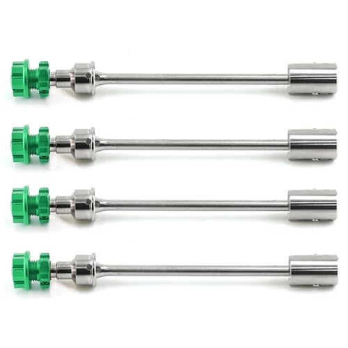 RC Antriebswelle Für TRAXXAS Für E-Revo 2.0 86086-4 1/10 RC-Car-Upgrade-Teile 4-teilige Stahl-Antriebswelle CVD-Antriebswelle Mit Verzahntem Radsechskant(Green) von XAQRYQO