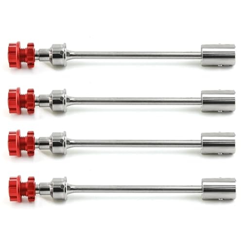 RC Antriebswelle Für TRAXXAS Für E-Revo 2.0 86086-4 1/10 RC-Car-Upgrade-Teile 4-teilige Stahl-Antriebswelle CVD-Antriebswelle Mit Verzahntem Radsechskant(Red) von XAQRYQO