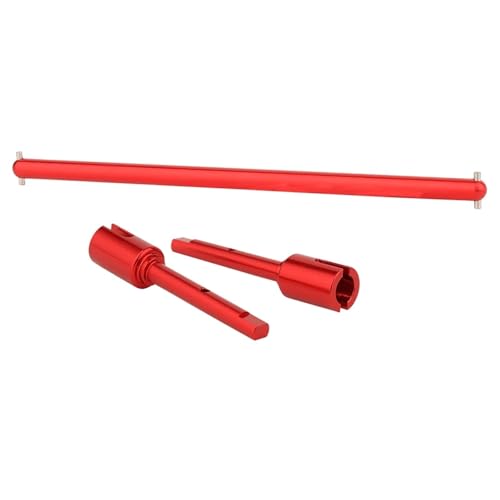 RC Antriebswelle Für Tamiya Für TT-02 TT-02B TT02 TT02B 1/10, Metall-Zentralantriebswelle Und Propellergelenk-Set, RC-Spielzeug, Auto-Upgrade-Teile(Red) von XAQRYQO