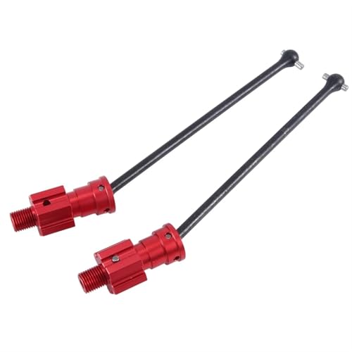 RC Antriebswelle Für Traxxas Für MAXX Für Widemaxx 1/10 RC Auto Upgrade-Teile 2PCS Metall Verlängerte Antriebswelle CVD-Getriebewelle(Red) von XAQRYQO