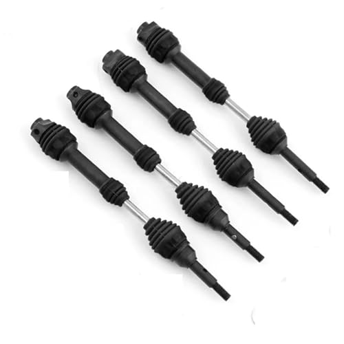 RC Antriebswelle Für Traxxas Für Slash Für Rustler Für Hoss Für Stampede VXL 4X4 1/10 RC Auto Stahl Vorne Und Hinten Antriebswelle Antriebswelle CVD(Black) von XAQRYQO