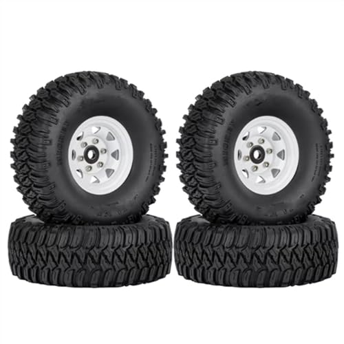 RC Autoteile Für Axial Für Yeti Jr D90 TF2 Für Tamiya CC01 LC70 1/10 RC Crawler Car 4pcs 1,55 Metall Beadlock Wheel -Rims -Reifen Set von XAQRYQO