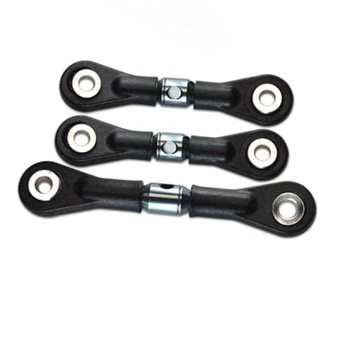 RC-Links-Gestänge Für Tamiya TT-02 TT-02T 1/10 RC-Auto-Tuning-Teile-Zubehör 3-teilige Lenkstange Servostange RC-Auto-Verbindungsstange(Gray) von XAQRYQO