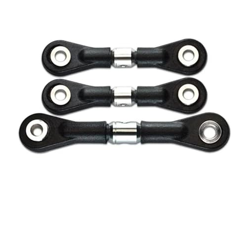 RC-Links-Gestänge Für Tamiya TT-02 TT-02T 1/10 RC-Auto-Tuning-Teile-Zubehör 3-teilige Lenkstange Servostange RC-Auto-Verbindungsstange(Silver) von XAQRYQO