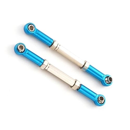 RC-Links-Gestänge Für Traxxas Für Slash 4X4 1/16 RC-Auto, Verbessertes Teil, 2-teiliges Lenkgestänge-Servo-Verbindungs-Zugstangen-Set Aus Aluminiumlegierung(Blue) von XAQRYQO