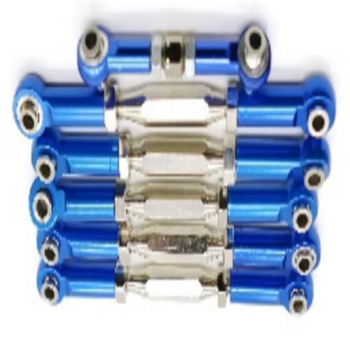 RC-Links-Gestänge Für Traxxas Für Slash 4X4 5807 HQ727 1/10 RC Auto Upgrade-Teil 7-teiliges Lenkgestänge Aus Metall, Servo-Verbindung, Zugstange, Verbindungsstangen-Set(Dark Blue) von XAQRYQO