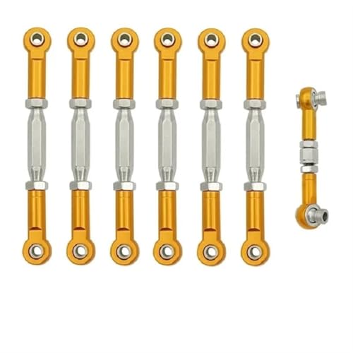 RC-Links-Gestänge Für Traxxas Für Slash 4X4 Für VXL 2WD Für Rustler 1/10 rc Cars Upgrades Teile Metall Spannschlösser Camber Link Rod Linkage Set(Yellow) von XAQRYQO