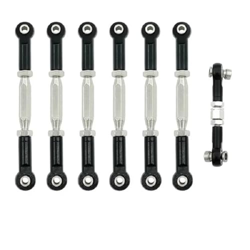 RC-Links-Gestänge Für Traxxas Für Slash 4X4 VXL 2WD Für Rustler Für Hoss 1/10 RC Autoteile Metall Spannschlösser Camber Link Rod Linkage Set(Black) von XAQRYQO