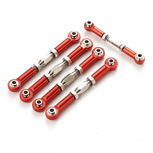 RC-Links-Gestänge Für XTE Für XBE 1/10 RC-Autoteil, Aluminiumlegierung, Radstand, Lenkstangensatz, RC-Lenkstangensatz(Red) von XAQRYQO