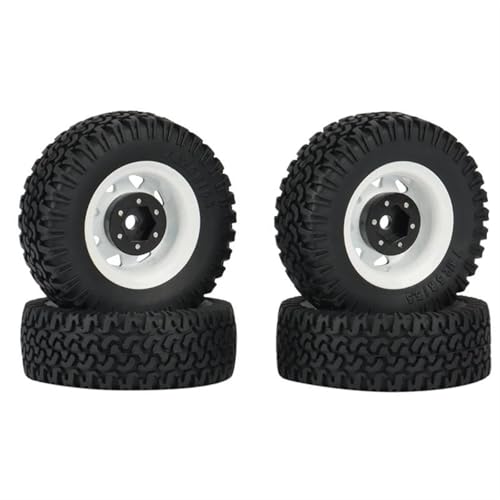 RC Reifen Für Axial Für Jr 90069 D90 TF2 Für Tamiya LC70 Für MST 8PCS 1,55 Metall Beadlock Felge Reifen Set Für 1/10 RC Crawler Auto von XAQRYQO