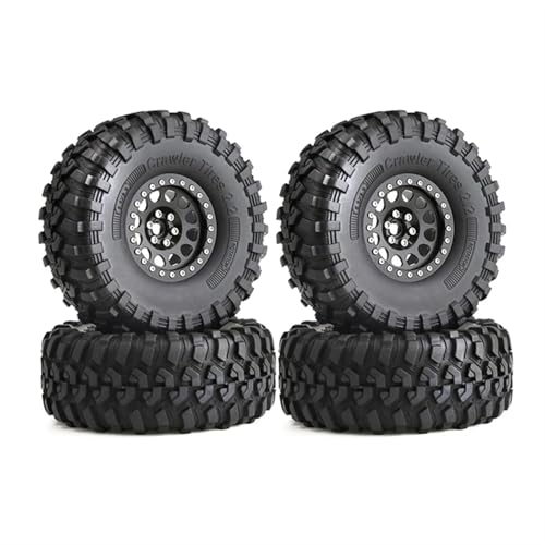 RC Reifen Für Axial SCX10 Für Wraith Für Capra Für Traxxas TRX4 D90 1/10 RC Crawler Car 4 PCS 135Mm Metall 2. Beadlock Felgenreifensatz von XAQRYQO