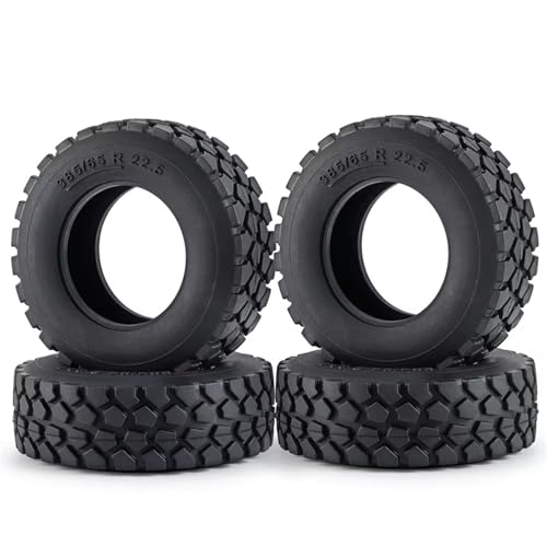 RC Reifen Für Tamiya Gummireifen Räder Reifen 84x30mm Für 1/14th Felgennaben RC Traktor Anhänger Fracht Schlepptau Drag Truck Teile(4pcs) von XAQRYQO