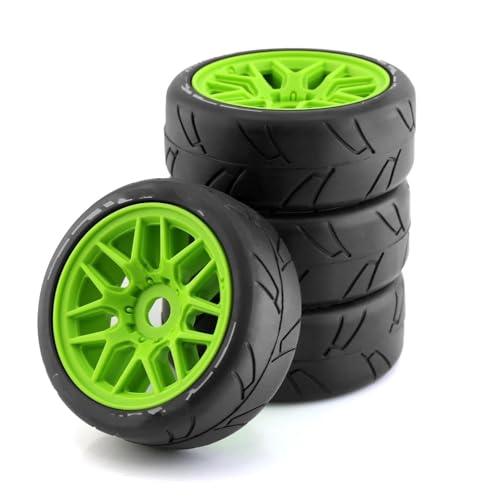 RC Teile Für Arrma Für Traxxas Für Team Für Losi Für Kyosho Vrx Für Hpi Wr8 1/8 RC-Teile, Offroad-Buggy, Rallye-Autoreifen, Rad 17 Mm Sechskant, 103 Mm(Green) von XAQRYQO