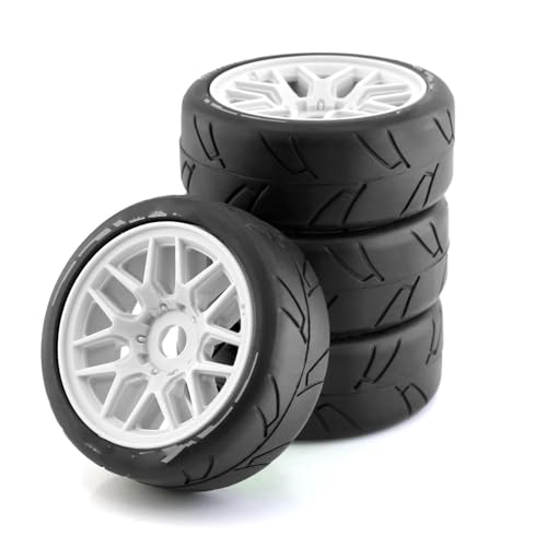 RC Teile Für Arrma Für Traxxas Für Team Für Losi Für Kyosho Vrx Für Hpi Wr8 1/8 RC-Teile, Offroad-Buggy, Rallye-Autoreifen, Rad 17 Mm Sechskant, 103 Mm(White) von XAQRYQO