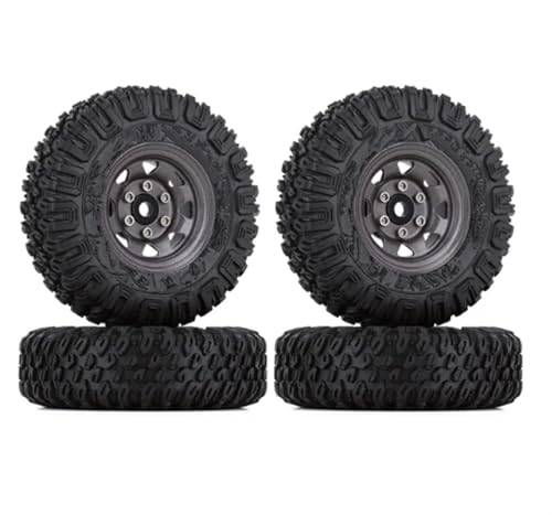 RC Teile Für Axial 90069 D90 TF2 Für Tamiya CC01 LC70 Für MST Für Jimny 85 * 28MM 1.55 "1/10 Beadlock Felge Reifen Set RC Crawler Auto Teile Zubehör(AX1010-1501GL) von XAQRYQO