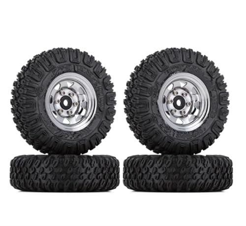 RC Teile Für Axial 90069 D90 TF2 Für Tamiya CC01 LC70 Für MST Für Jimny 85 * 28MM 1.55 "1/10 Beadlock Felge Reifen Set RC Crawler Auto Teile Zubehör(AX1010-1501SR) von XAQRYQO